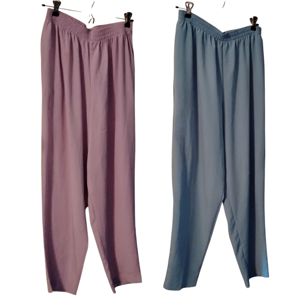 Maggie Sweet Pants (2 Pairs), Lavender & Light Blue, Petite Medium, Pre-owned